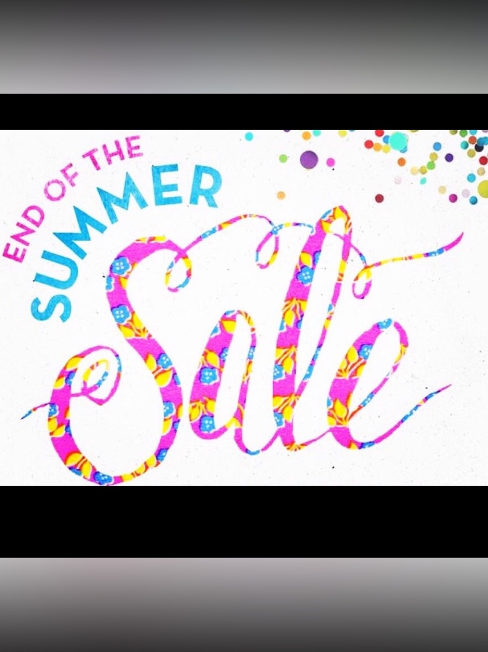 End of the Summer SALE 
Any Summer Clothing $5.00